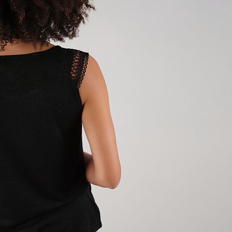 T-shirts et tops Femme Noir : T-shirts et tops Femme Noir