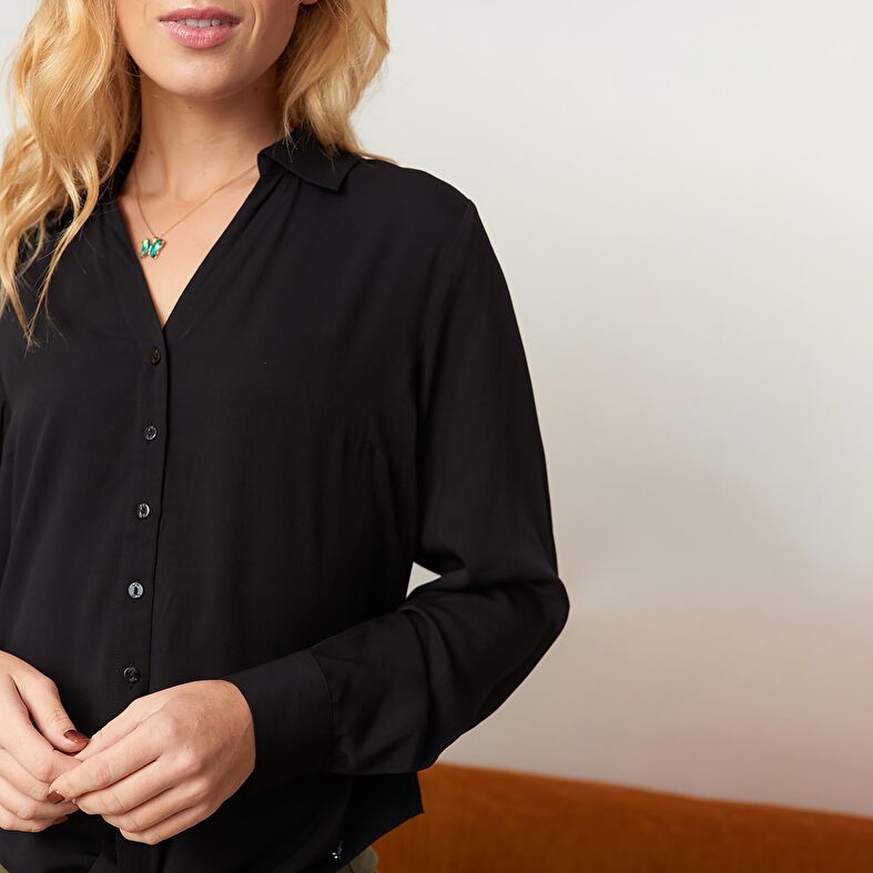 Blouses et chemises Femme Noir : Blouses et chemises Femme Noir