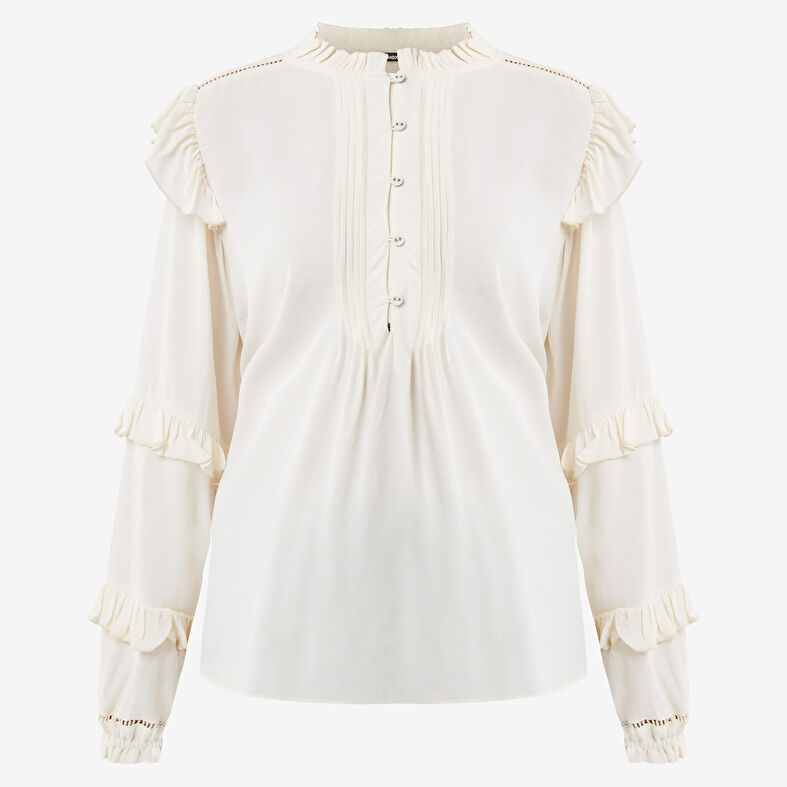 Blouses et chemises Femme Blanc : Blouses et chemises Femme Blanc